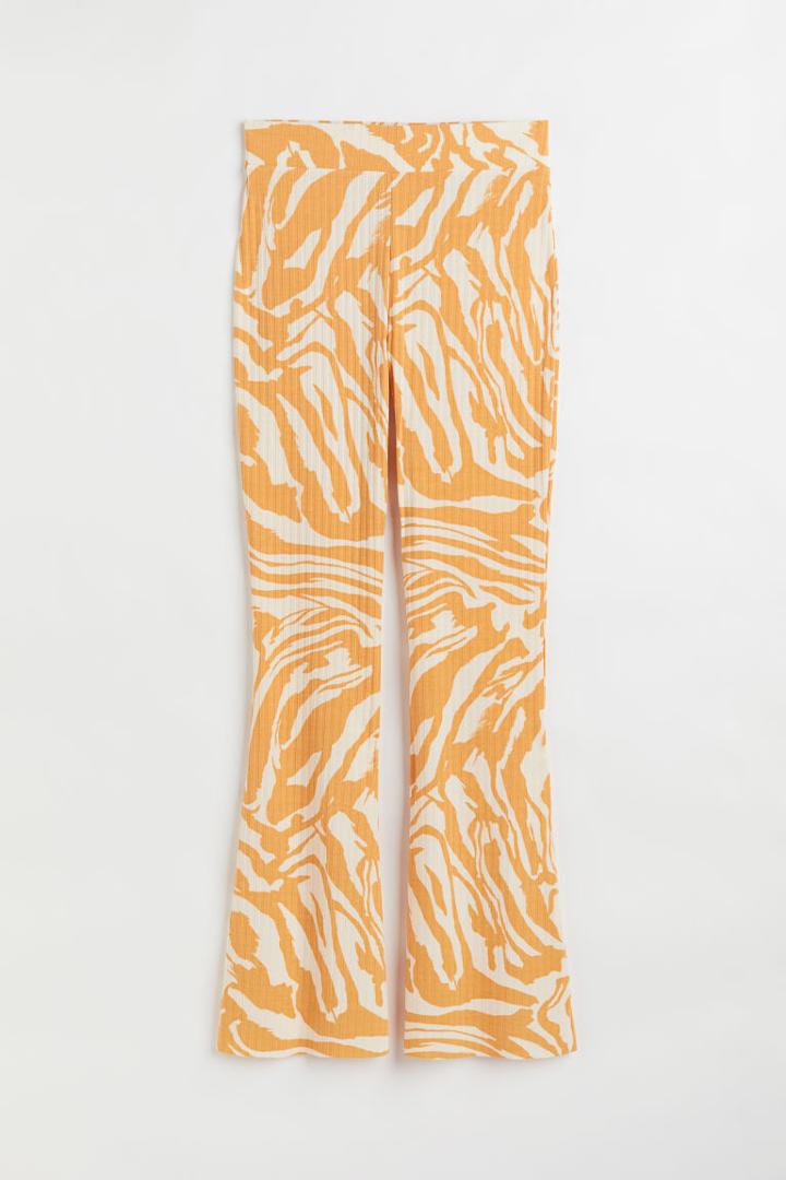 H & M - Ribbed Pants - Yellow