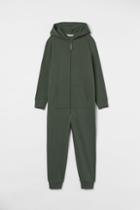 H & M - Jumpsuit With Hood - Green