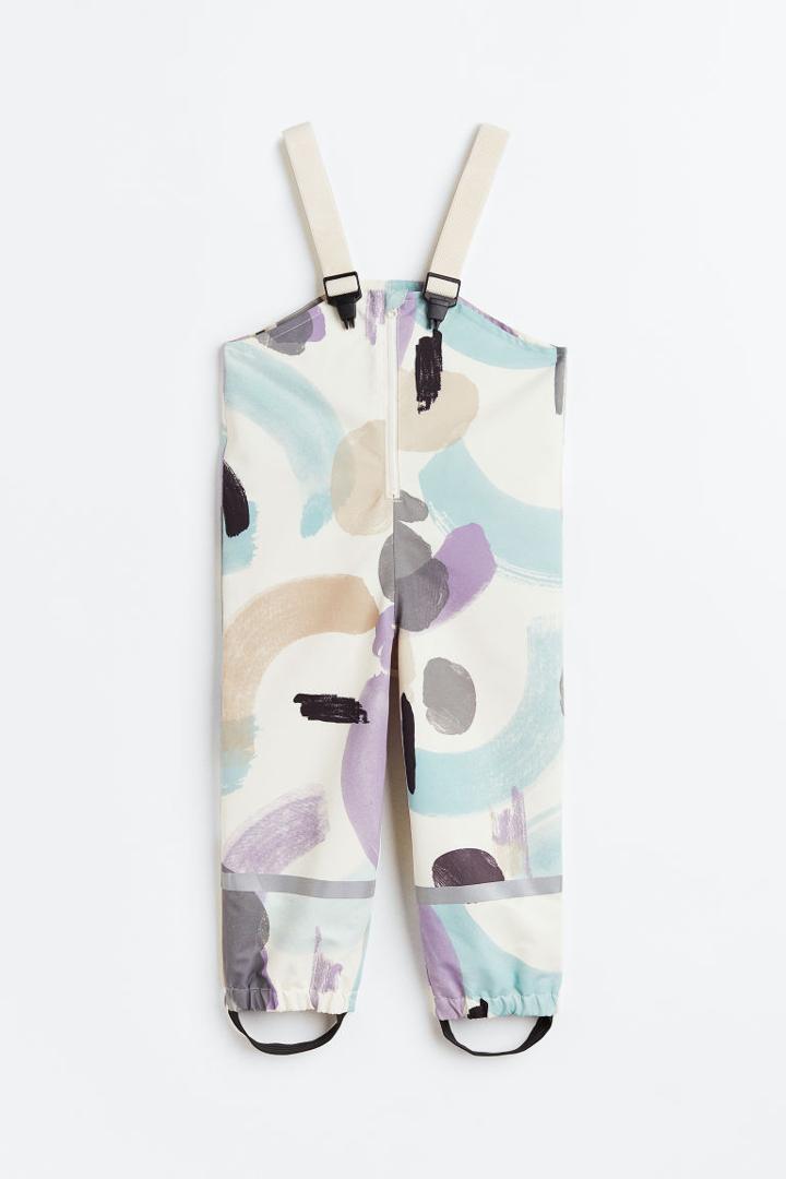H & M - Waterproof Shell Pants With Suspenders - White