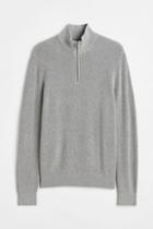H & M - Slim Fit Sweater - Gray