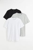 H & M - 3-pack Regular Fit Crew-neck T-shirts - Black