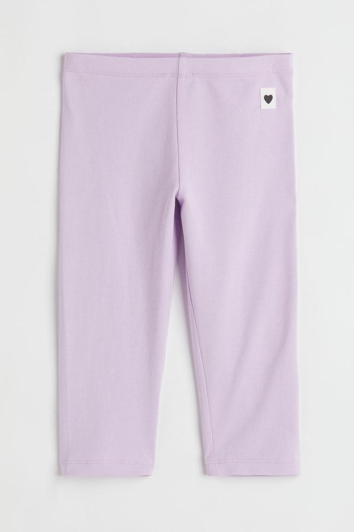 H & M - 3/4-length Leggings - Purple