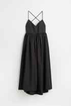 H & M - V-neck Cotton Dress - Black
