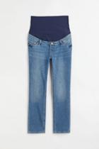 H & M - Mama Slim Straight High Ankle Jeans - Blue