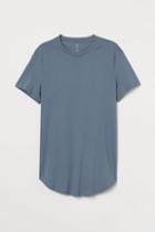 H & M - Long Fit T-shirt - Gray