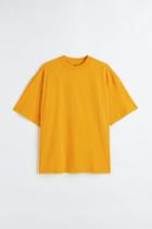 H & M - Oversized Fit Cotton T-shirt - Yellow