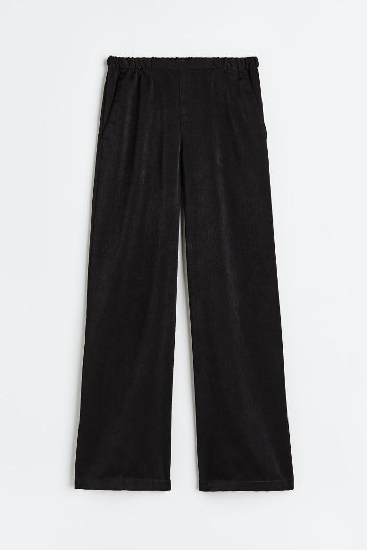 H & M - Loose Fit Pants - Black