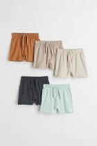 H & M - 5-pack Cotton Shorts - Brown