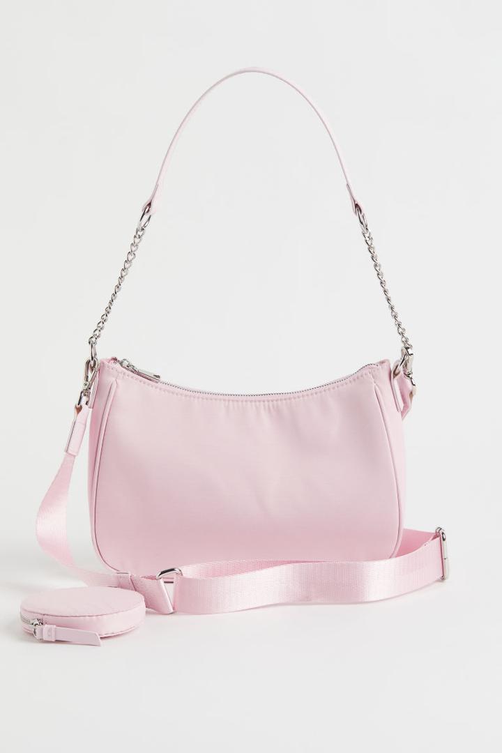 H & M - Shoulder Bag With Pouch - Pink