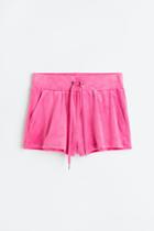 H & M - Velour Shorts - Pink