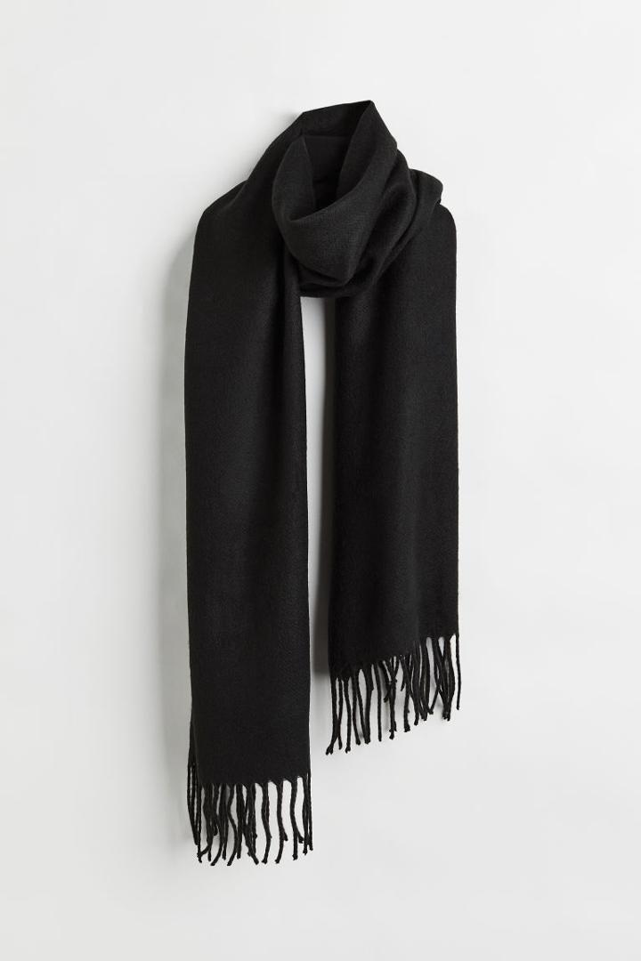 H & M - Woven Scarf - Black