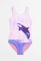 H & M - Patterned Swimsuit - Purple