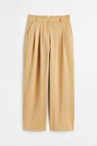 H & M - Tailored Jersey Pants - Beige