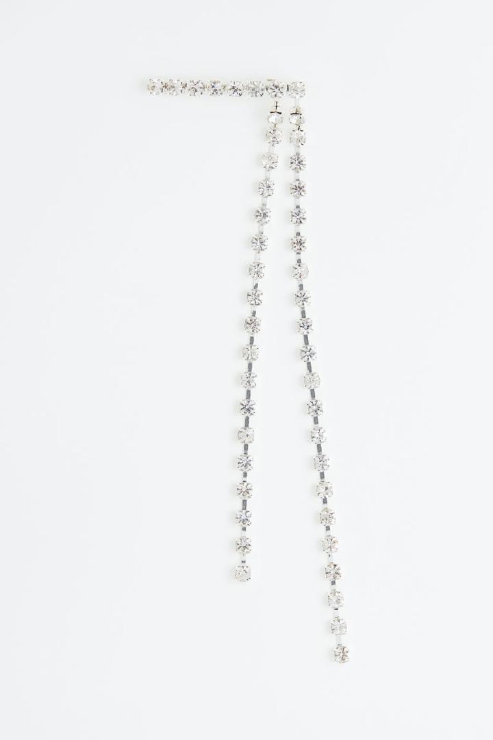 H & M - Rhinestone Hair Clip - Silver
