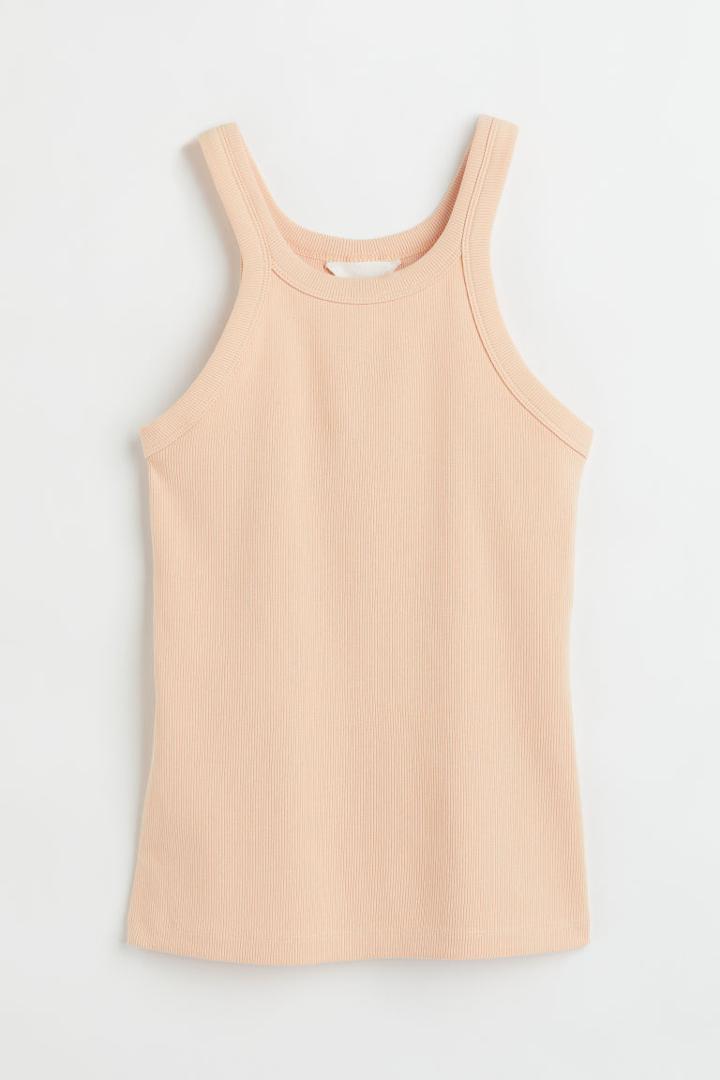 H & M - Ribbed Tank Top - Orange