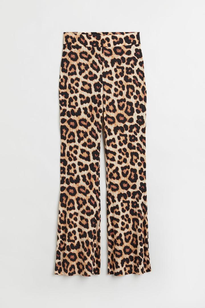 H & M - Ribbed Pants - Black