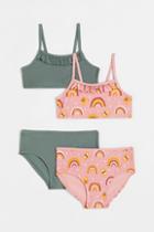 H & M - 2-pack Flounced Bikinis - Pink