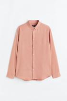 H & M - Regular Fit Lyocell Shirt - Orange