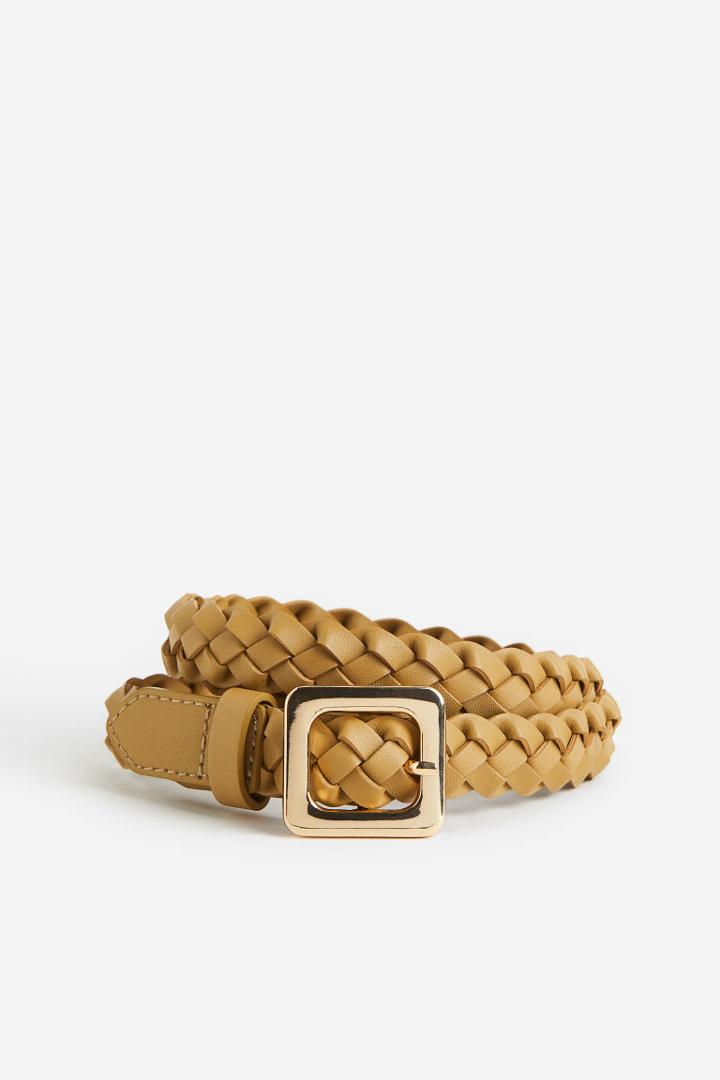 H & M - Braided Belt - Beige