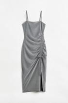 H & M - Drawstring-detail Bodycon Dress - Gray
