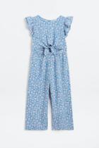 H & M - Tie-detail Jumpsuit - Blue