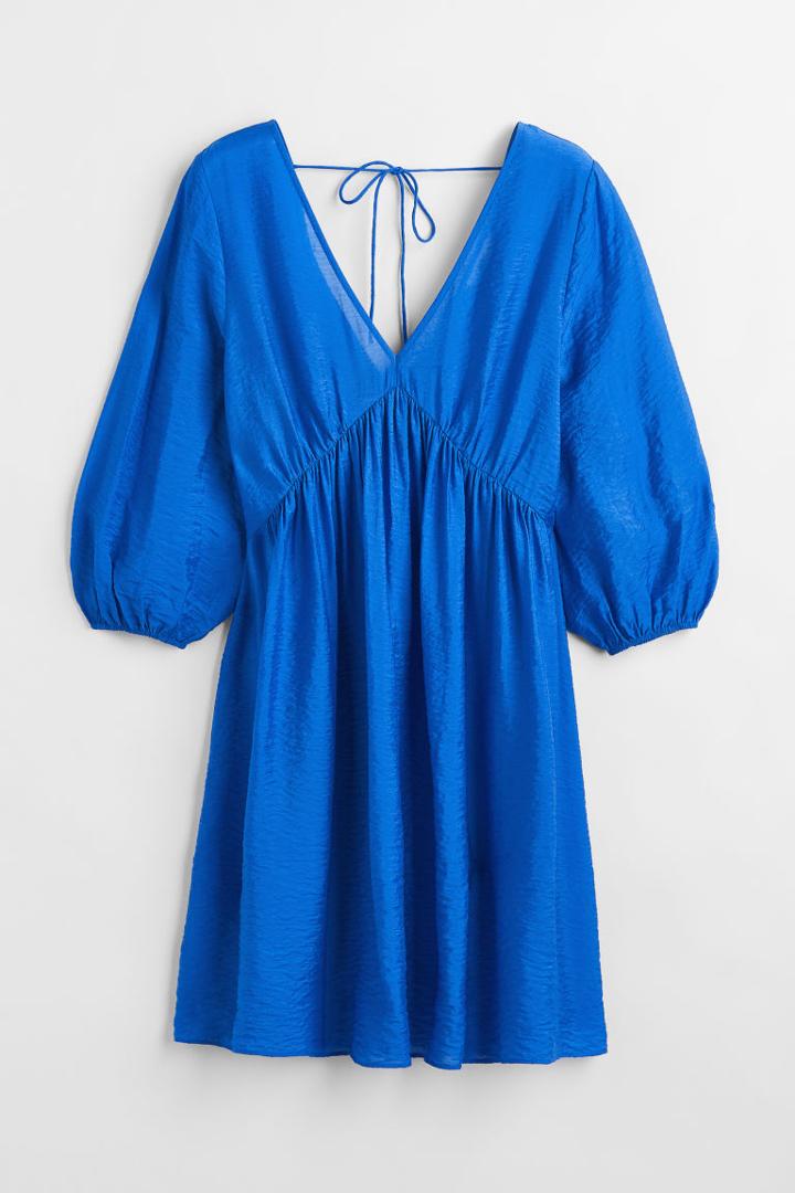 H & M - V-neck Dress - Blue
