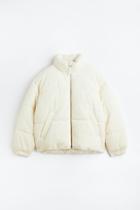 H & M - Corduroy Puffer Jacket - White