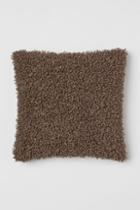 H & M - Faux Fur Cushion Cover - Beige
