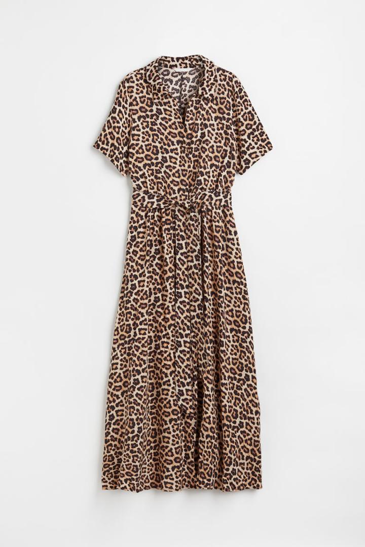 H & M - Tie Belt Shirt Dress - Black