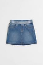 H & M - Super Soft Denim Skirt - Blue