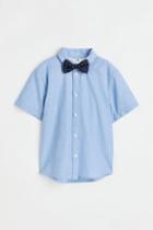 H & M - Shirt And Bow Tie - Blue