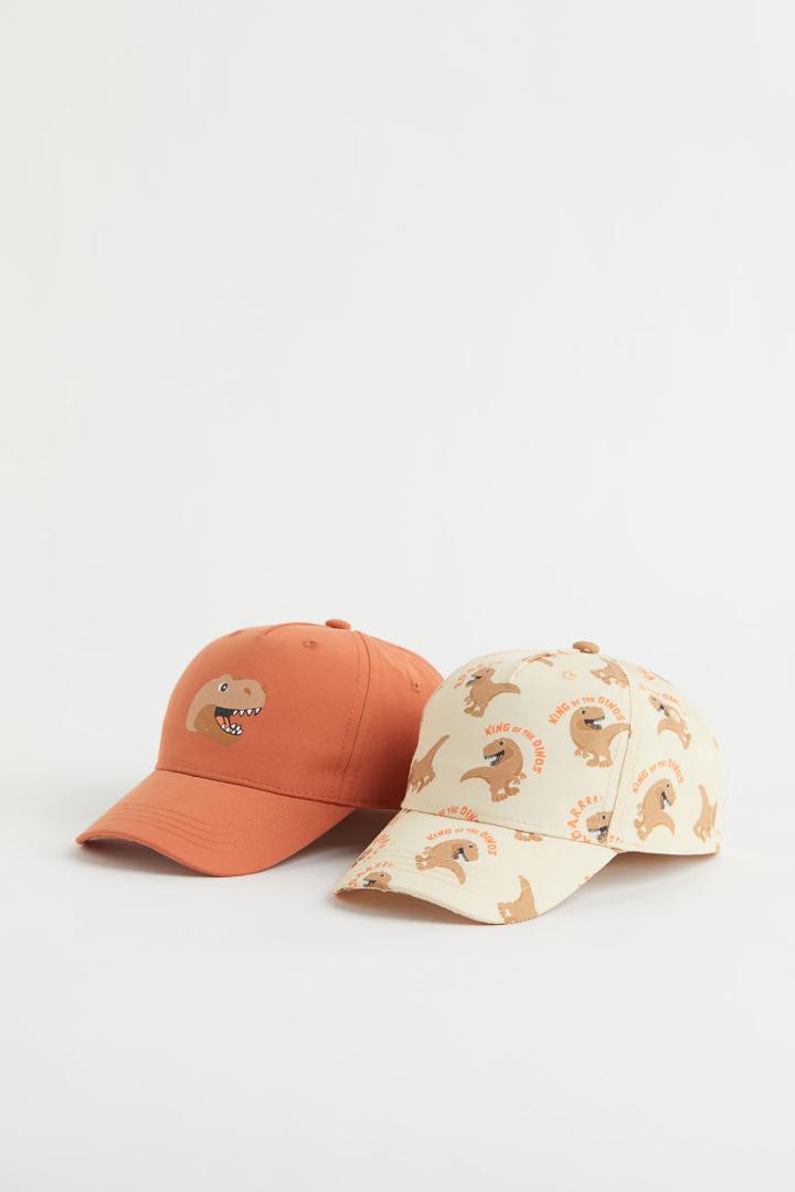 H & M - 2-pack Caps - Orange