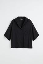 H & M - Oversized Resort Shirt - Black