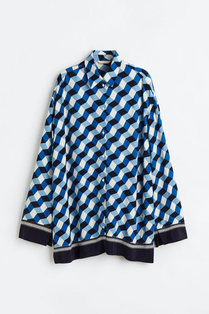 H & M - Patterned Shirt - Blue
