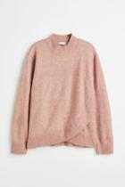 H & M - Mama Before & After Mock Turtleneck Sweater - Pink