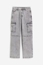 H & M - 90s Baggy High Cargo Jeans - Gray