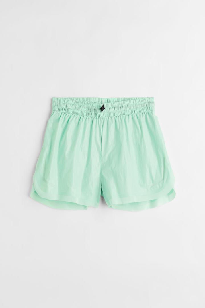 H & M - Lightweight Running Shorts - Green