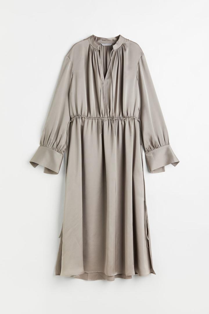 H & M - Drawstring Dress - Gray