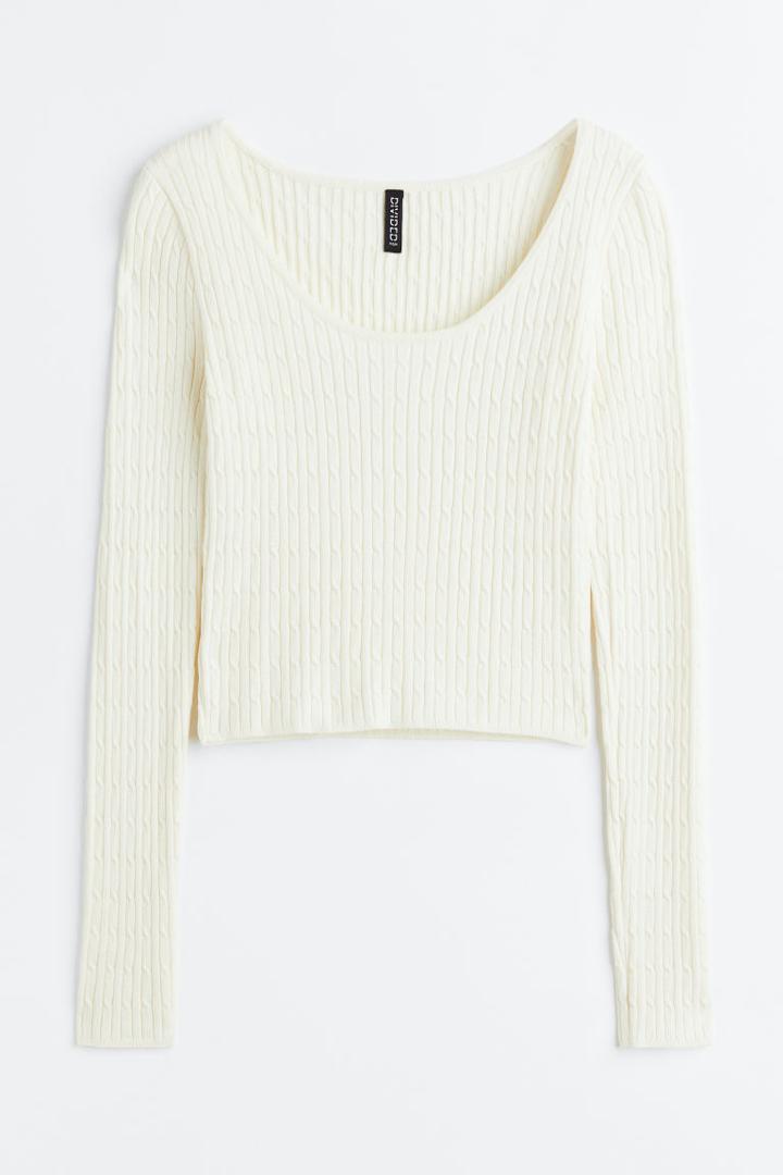 H & M - Knit Top - White