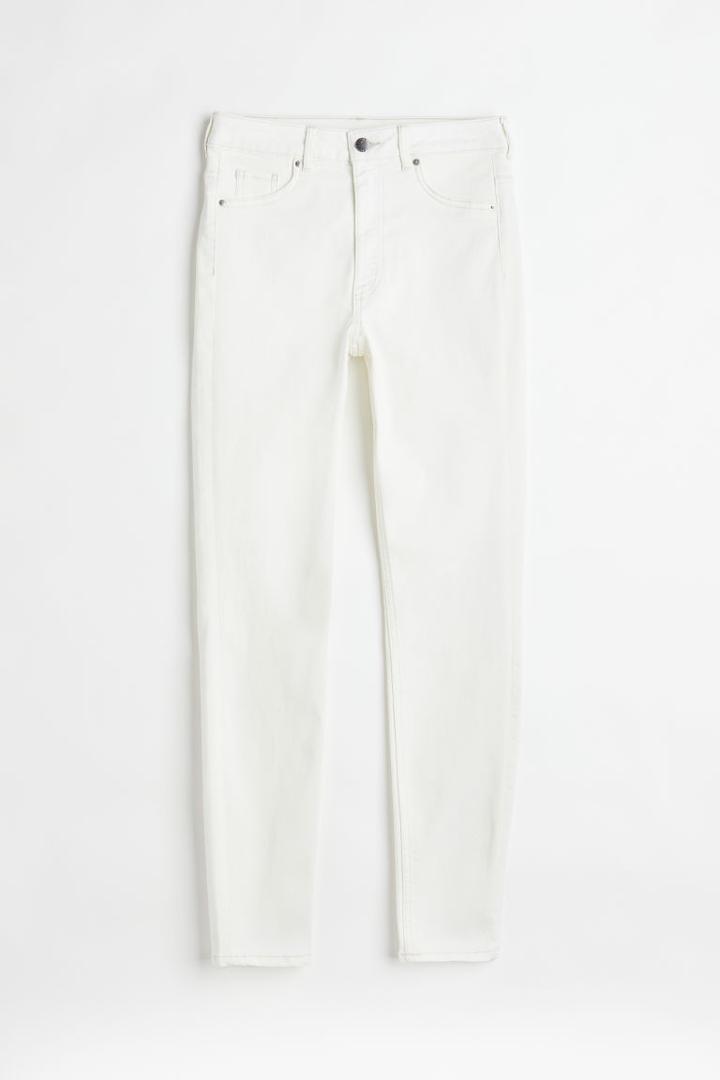 H & M - Curvy Ultra High Jeggings - White