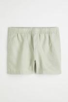 H & M - Regular Fit Linen Shorts - Green