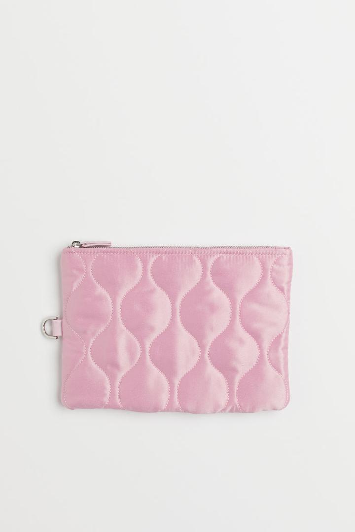 H & M - Quilted Pouch Bag - Pink