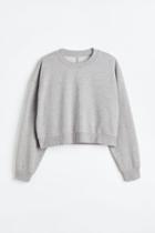 H & M - H & M+ Crop Sweatshirt - Gray