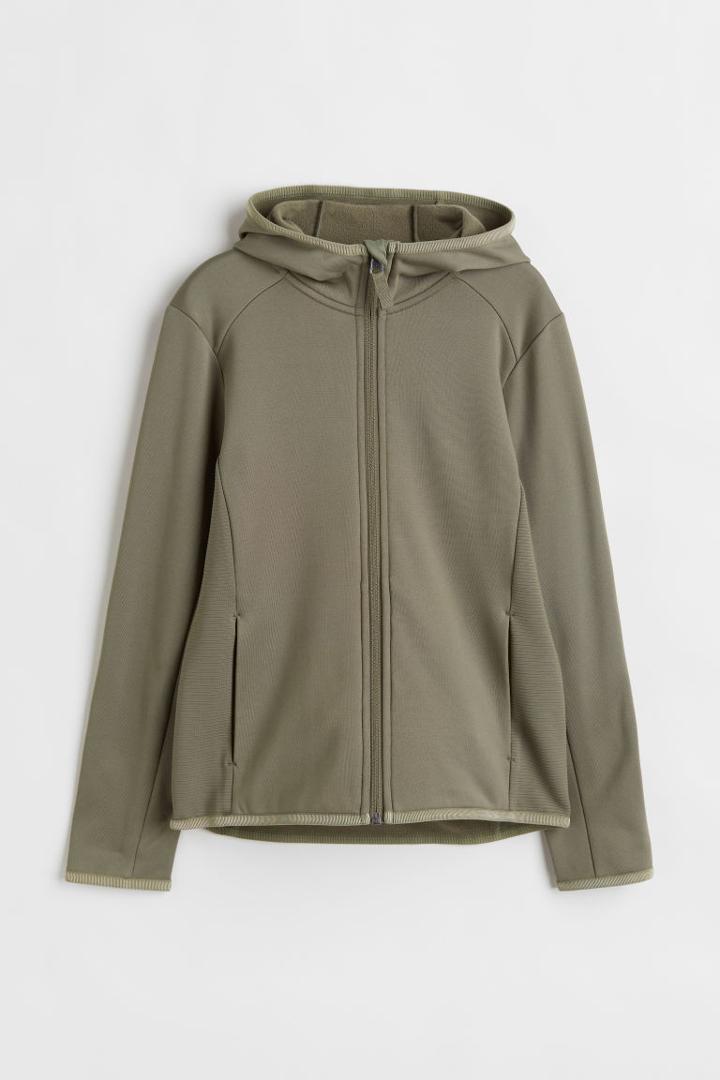 H & M - Hooded Fleece Jacket - Green