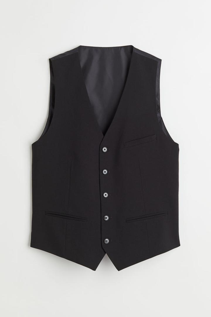 H & M - Slim Fit Suit Vest - Black