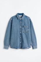 H & M - Regular Fit Denim Overshirt - Blue