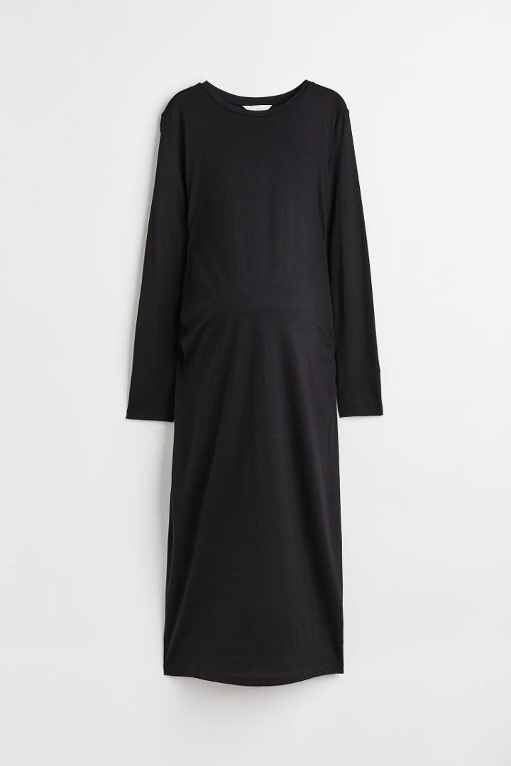 H & M - Mama Long-sleeved Dress - Black