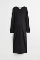 H & M - Mama Long-sleeved Dress - Black