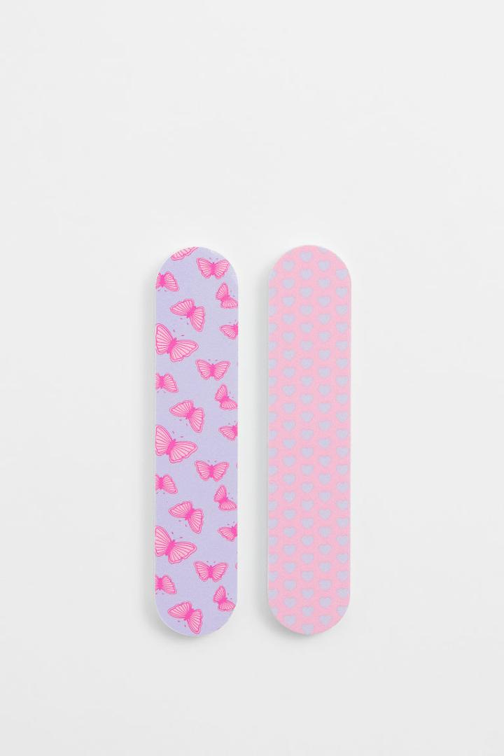 H & M - 2-pack Nail Files - Pink