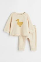 H & M - 2-piece Terry Set - Beige